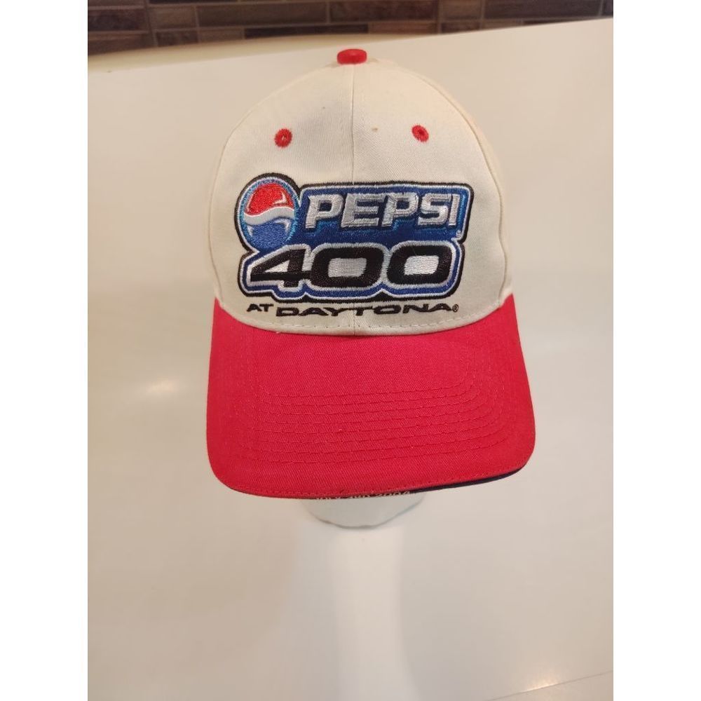 Nascar Pepsi 400 At Daytona White Red Ball Cap Nascar Pepsi 400 At Daytona White Red Ball Cap